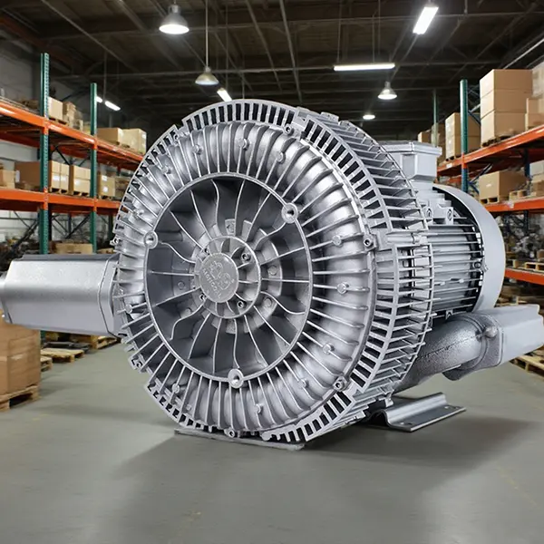 What is the function of side channel blower?